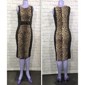 Vintage Almost Famous Leopard Animal Print Medium Stretch Sexy Womens Dress